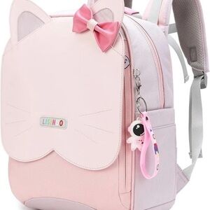 Lisinuo Pink Kitty Backpack with Bow